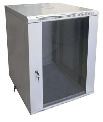 12U Шкаф 19", 600x500x640мм (Ш*Г*В), эконом, акриловое стекло, серый 26502 фото
